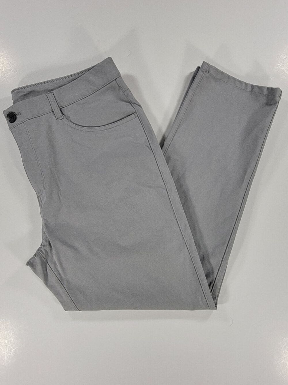 Vuori Meta Pants Mens 33x27 Light Gray Stretch Performance Athletic V-430 S